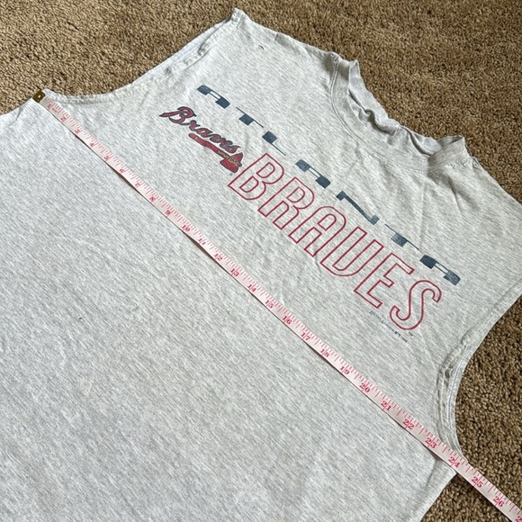 Vintage 1996 Atlanta Braves MLB Distressed Muscle Tank Top - Picture 7 of 8